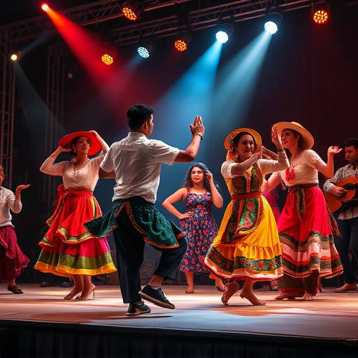 Escena del programa 'Entre Valles' mostrando una presentación de danza folclórica